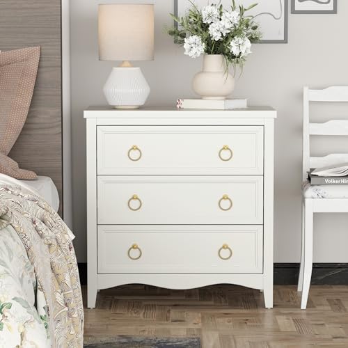 White 3-Drawer Dresser O7742