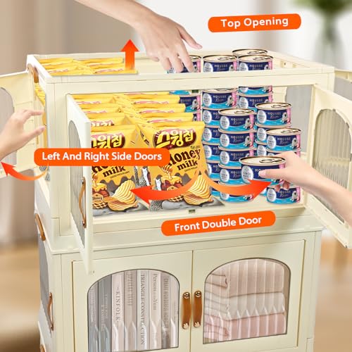 3 Pack 25.2 Gallon Collapsible Plastic Storage Bins with Lids O630