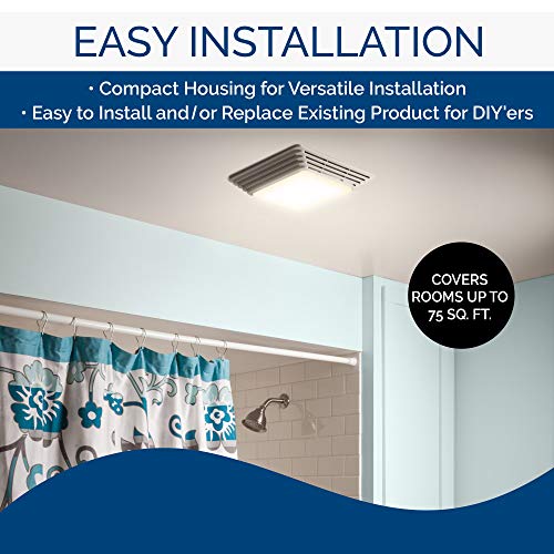 100 Watts 50 CFM White Ventilation Fan and Light Combo P25724