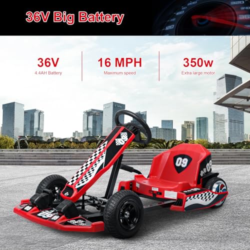 Red 36V Electric Go Kart with 350W Motor T47955