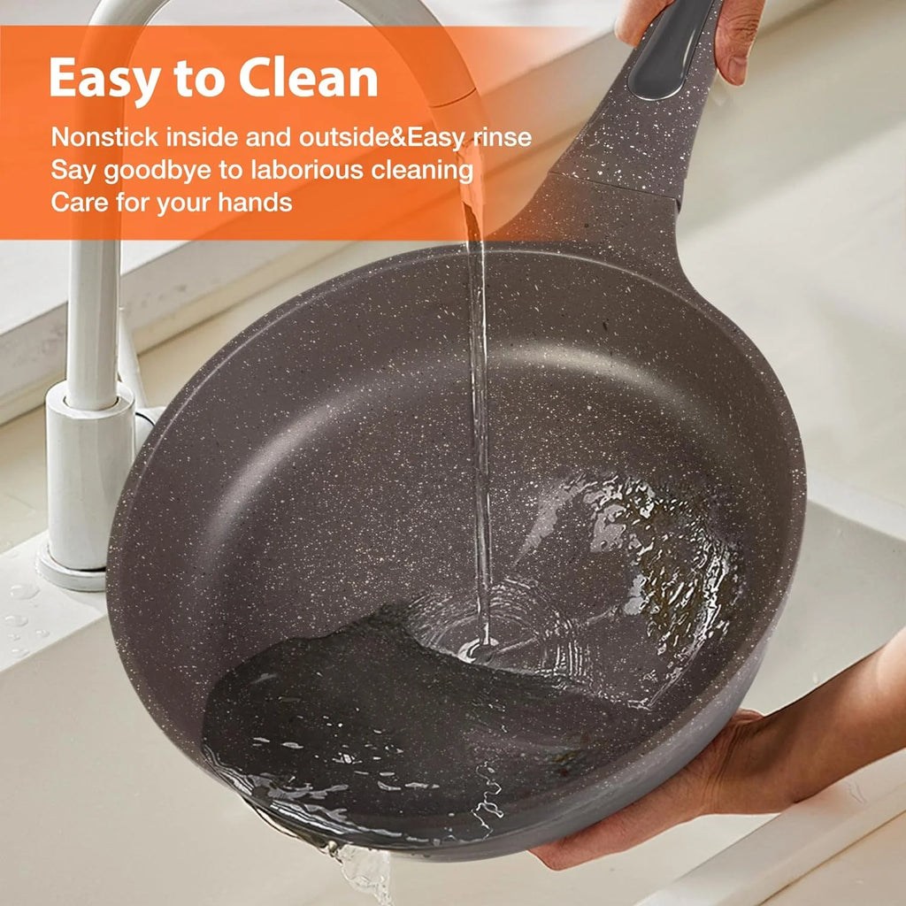 Black 8 Piece Nonstick Cookware Set L2528