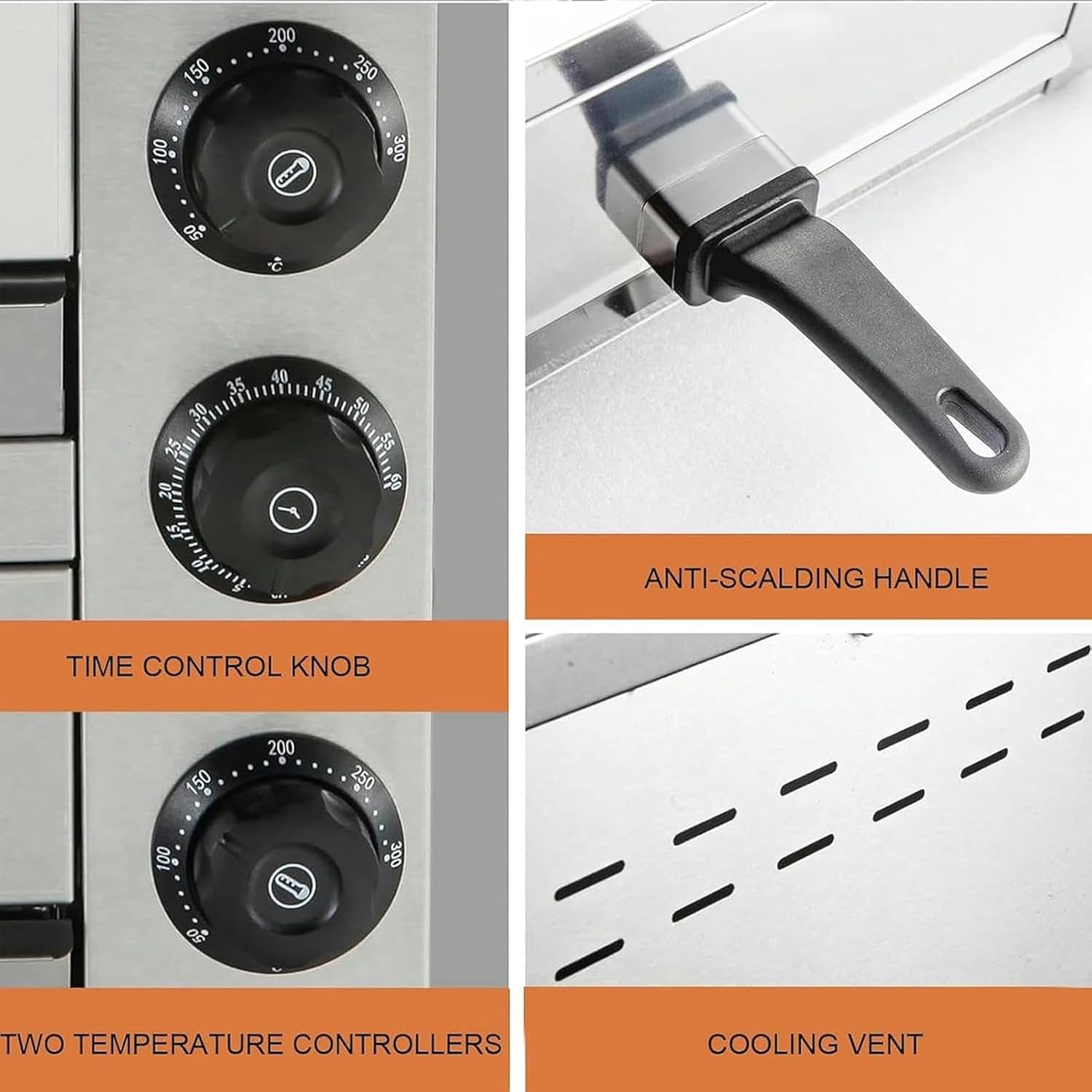2-Layers Stainless Steel Electric Pizza Oven T599