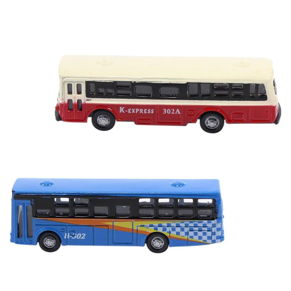 6pcs Diecast Model Buses 1:160 N Scale N40475