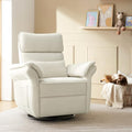 Grey Glider Recliner with Adjustable Armrests & Headrest V427