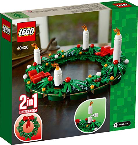 Christmas 2-in-1 Wreath with Big Red Bow and Advent T940200