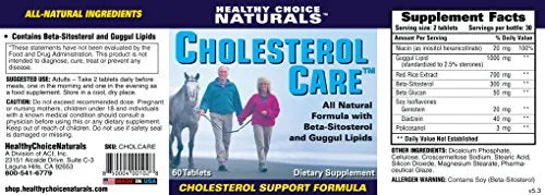 All Natural Cholesterol Care Supplement (120 Tablets) E13333