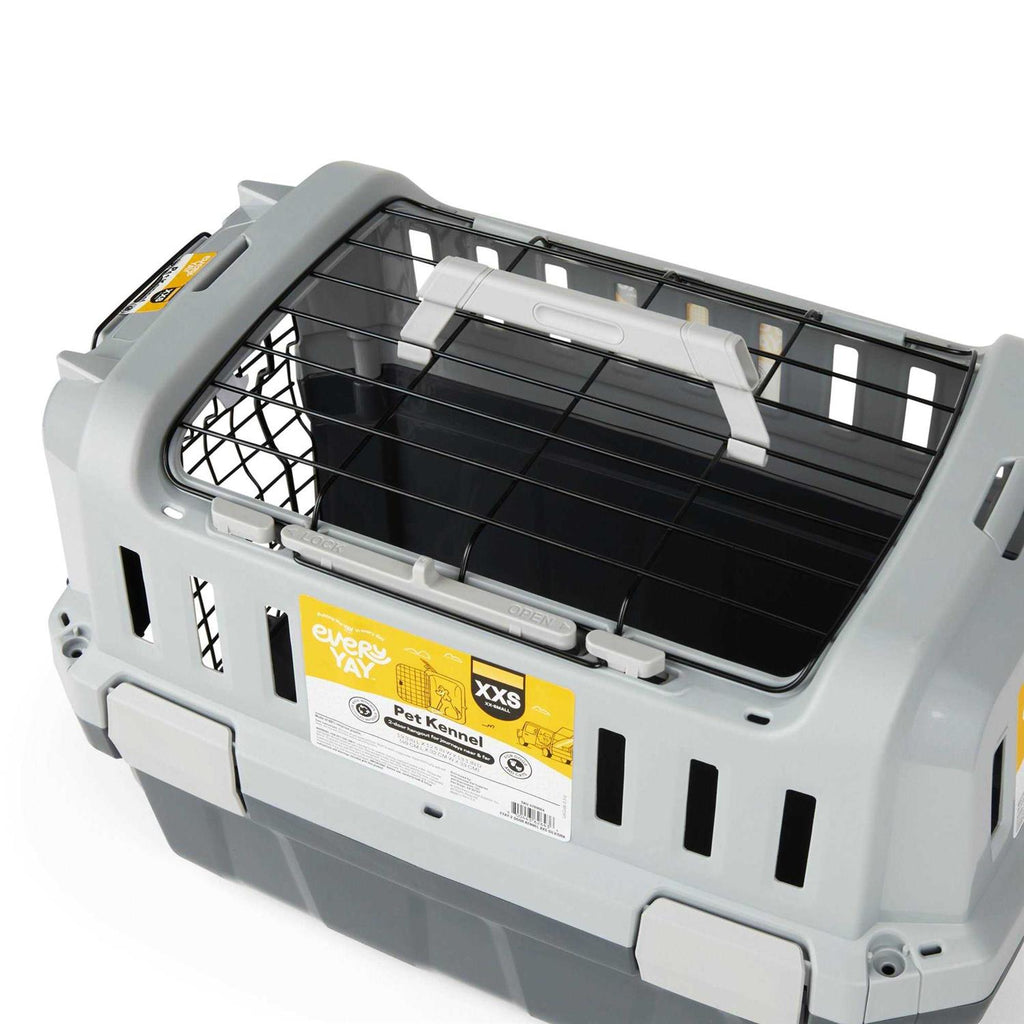 Grey 2-Door Pet Kennel D621