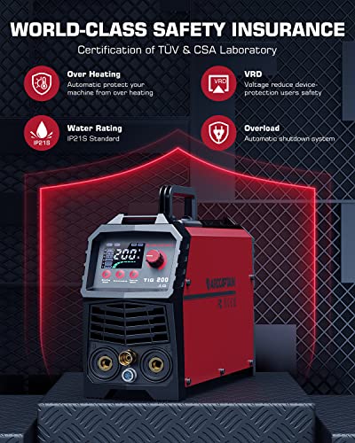 TIG Welder 200A Dual Voltage 2 in 1 Welding Machine Y684080