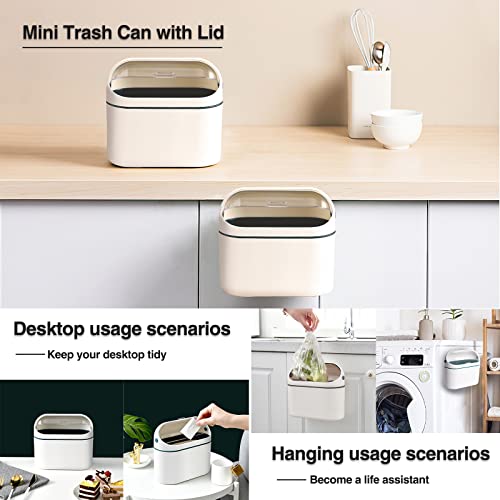 Orange Mini Trash Can with Lid L316