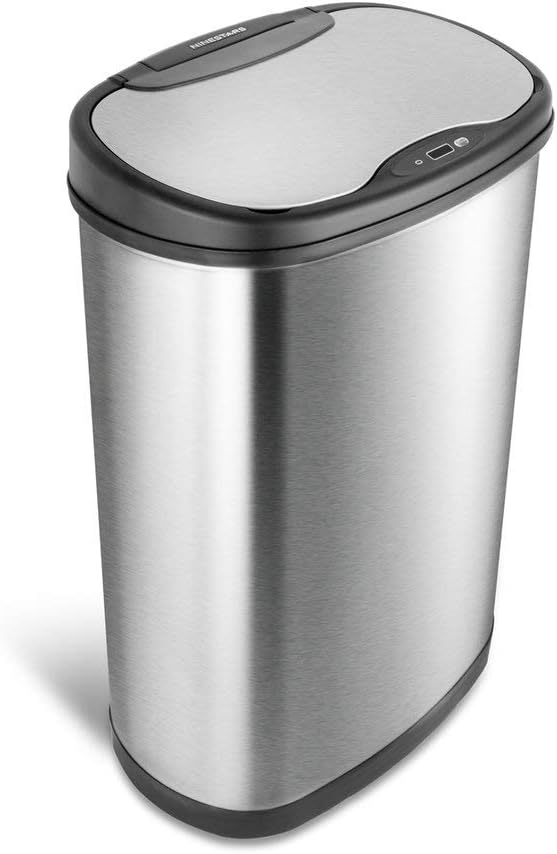 Silver Motion Sensor Trash Can S27843