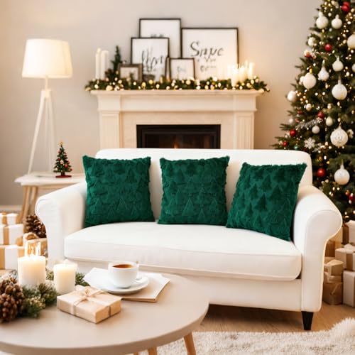 Christmas Tree Pillow Covers 18 x 18 Set of 2 S58921