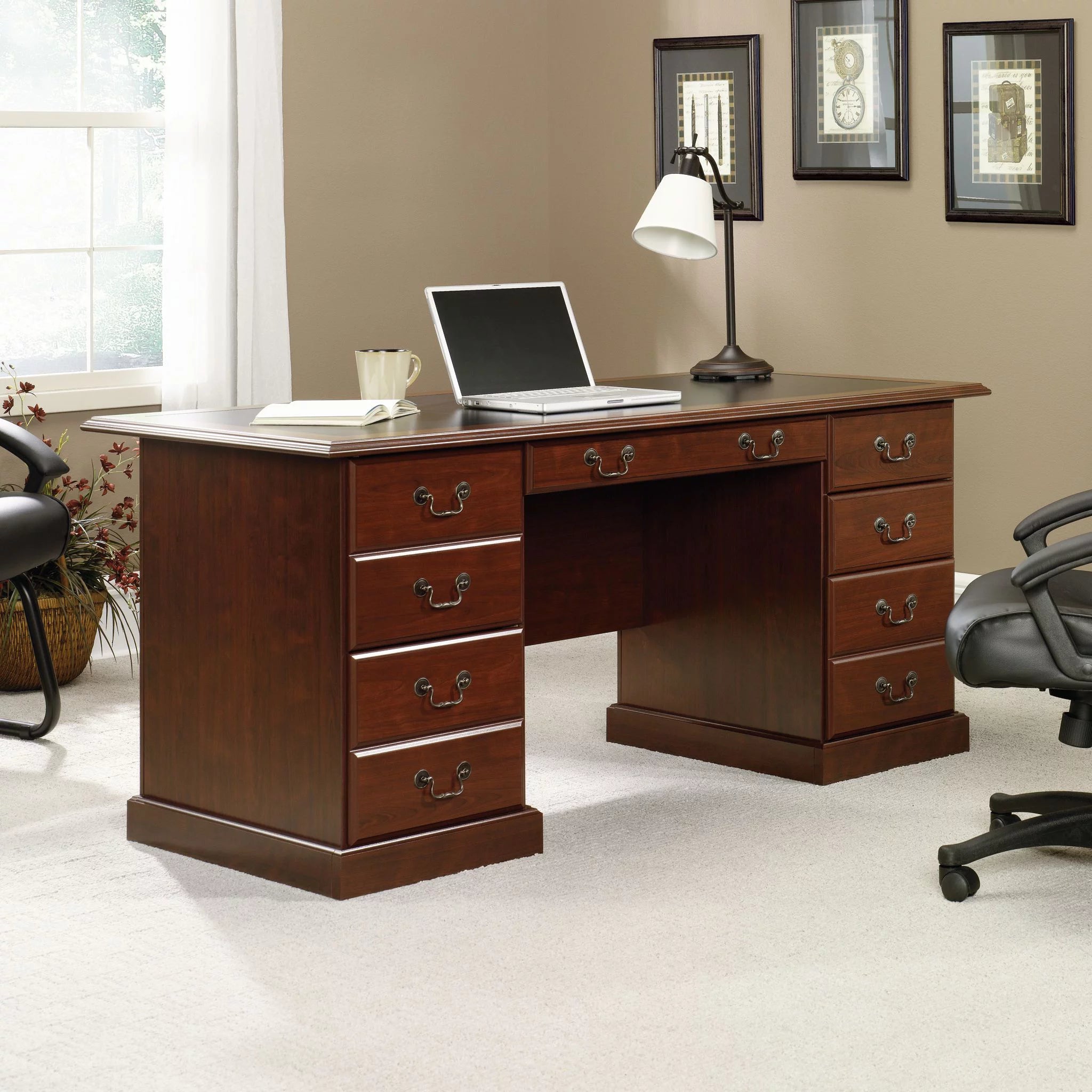 Classic Cherry Finish Executive Desk R743443
