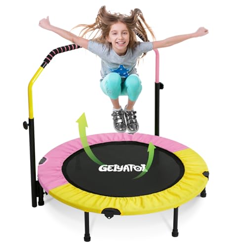 40'' Height-Adjustable Mini Trampoline with Sponge Handle E9187