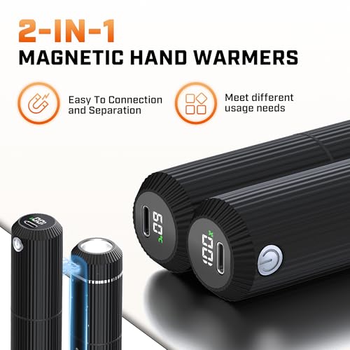 Rechargeable Hand Warmer, 2 Pack 10000mAh Power Bank Electric Hand Heater U4530