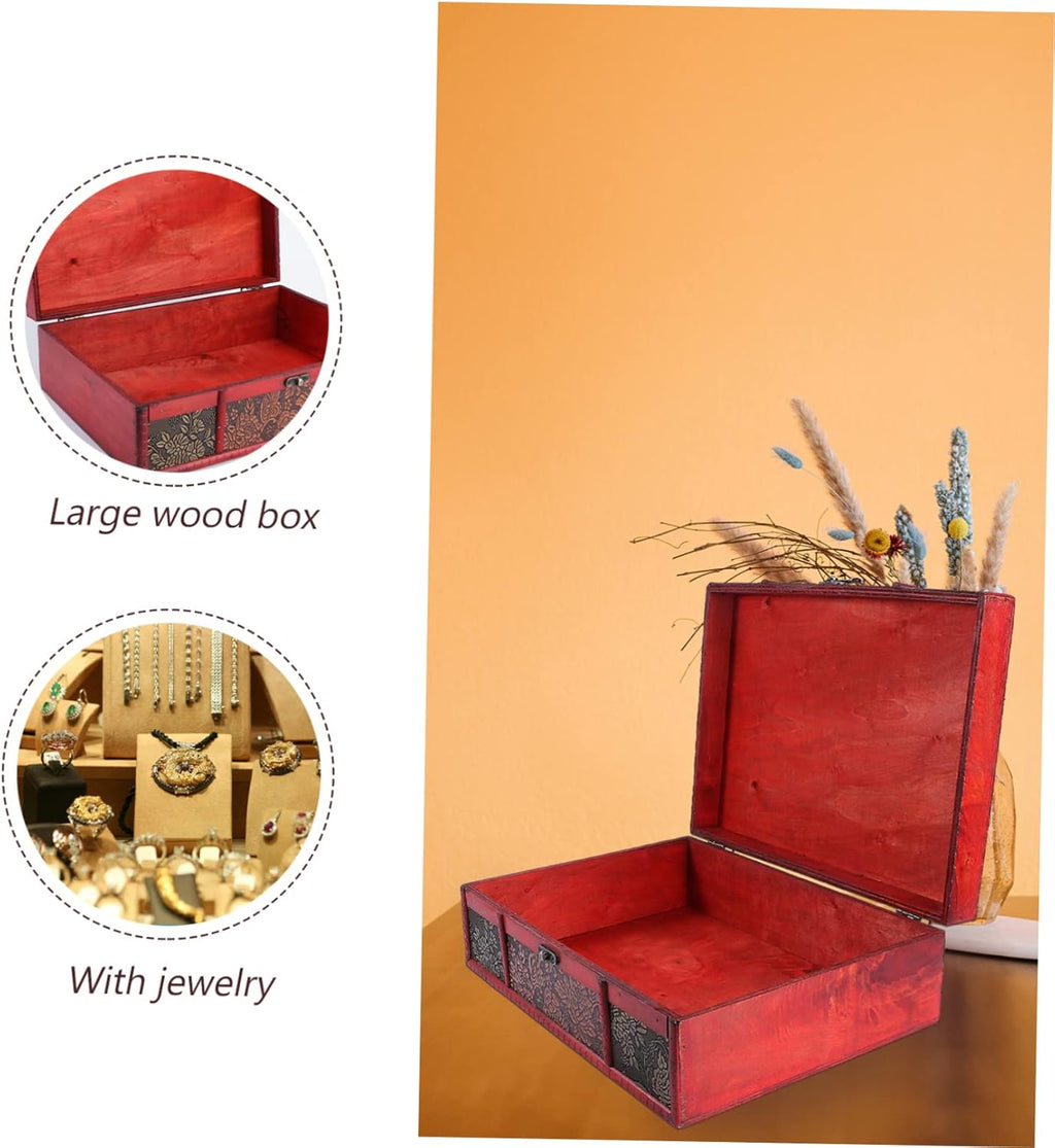 2pcs Wooden Jewelry Storage Case with Lock Ring C4047