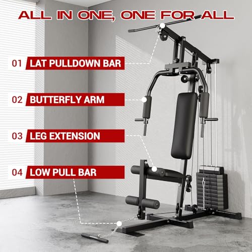 Full Body Workout Station with 100LBS Weight Stack I171