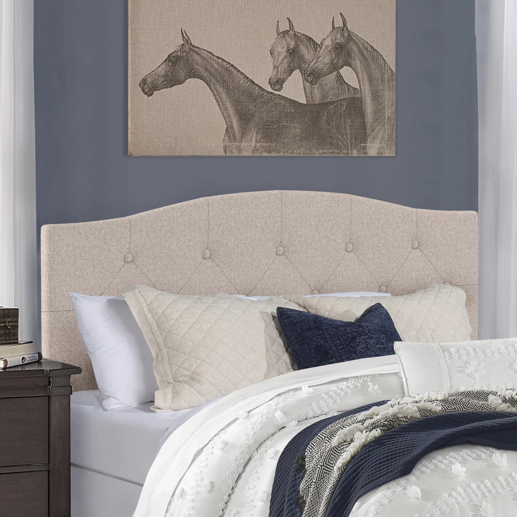Upholstered Full/Queen Headboard Linen Fabric W272567