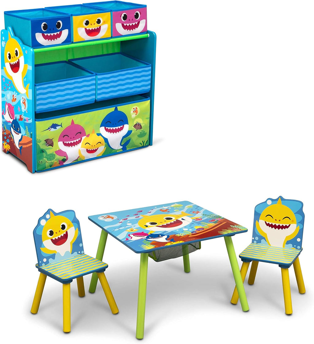 Kids Table and Chair Set with Storage (2 Chairs Included) R619577