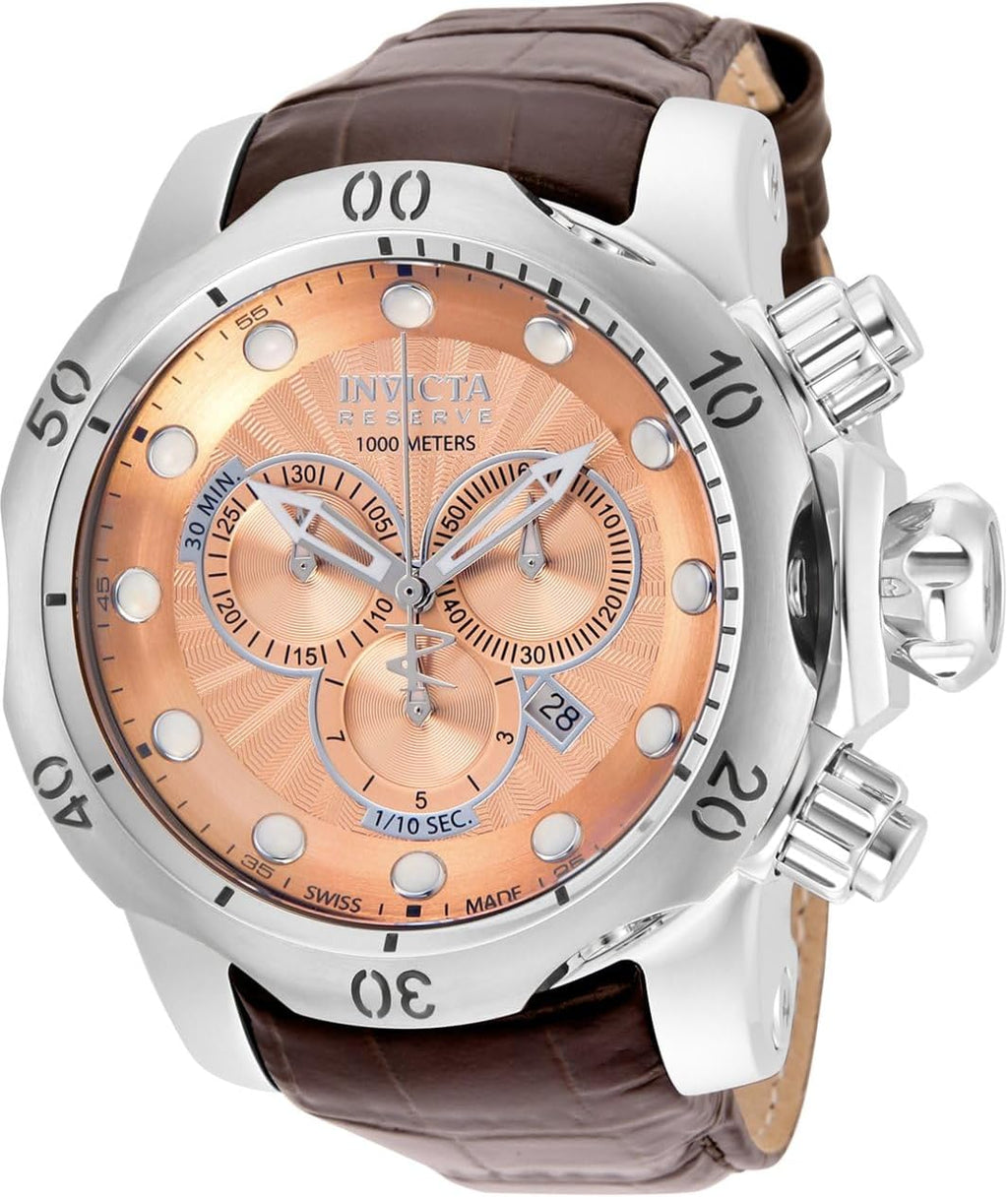 Brown Leather Quartz Watch U270242
