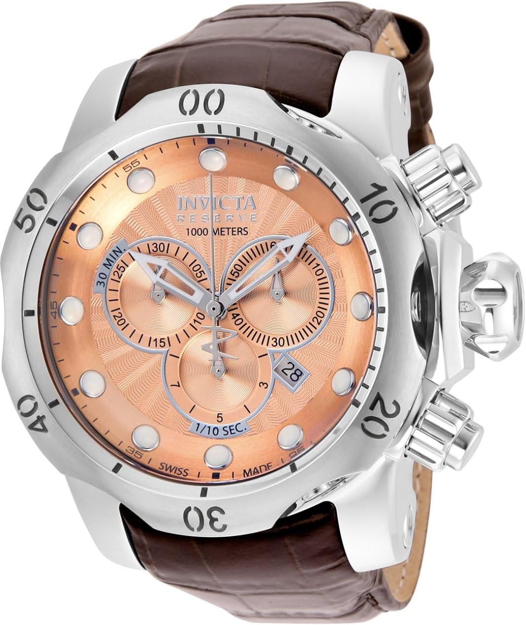 Brown Leather Quartz Watch U270242