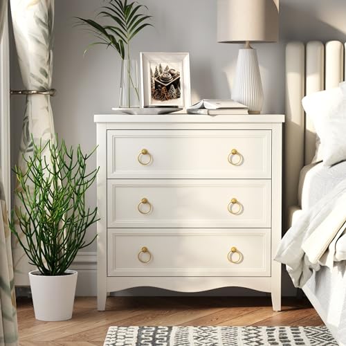 White 3-Drawer Dresser O7742