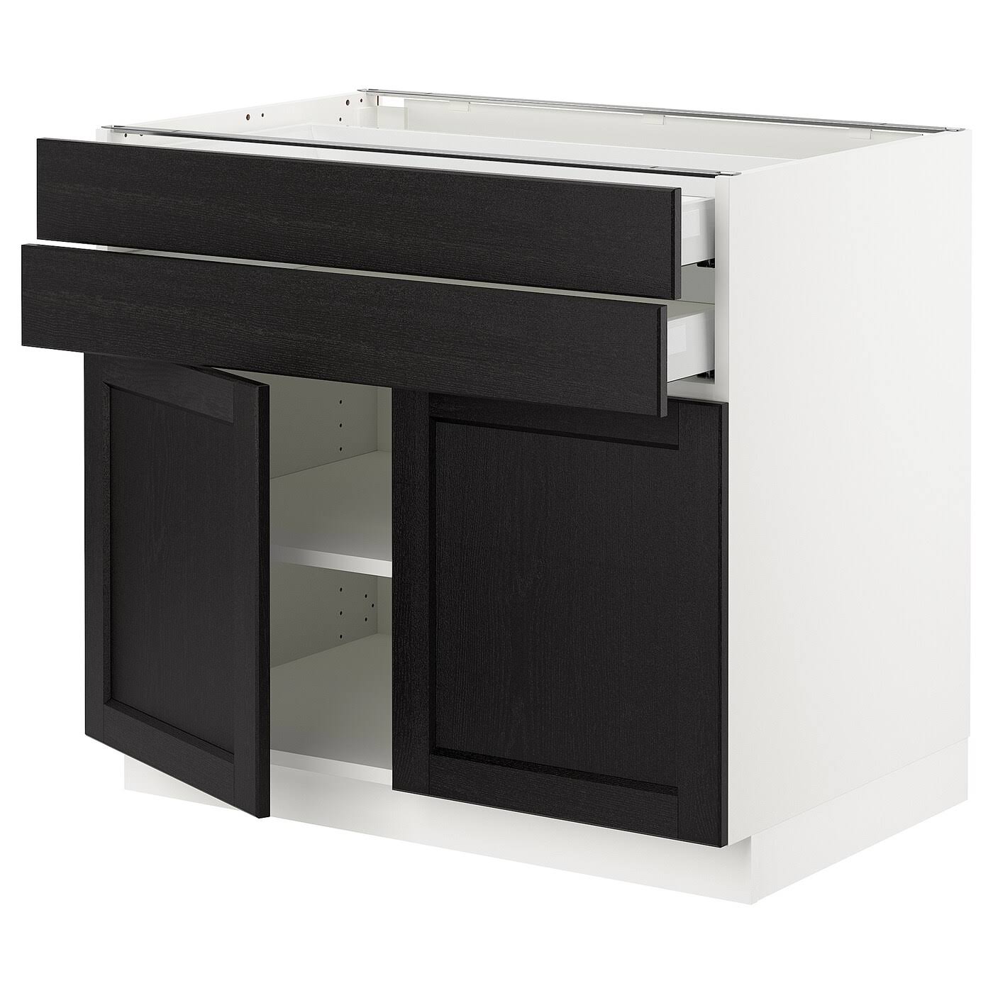 White 2 Door 2 Drawer Base Cabinet V699936