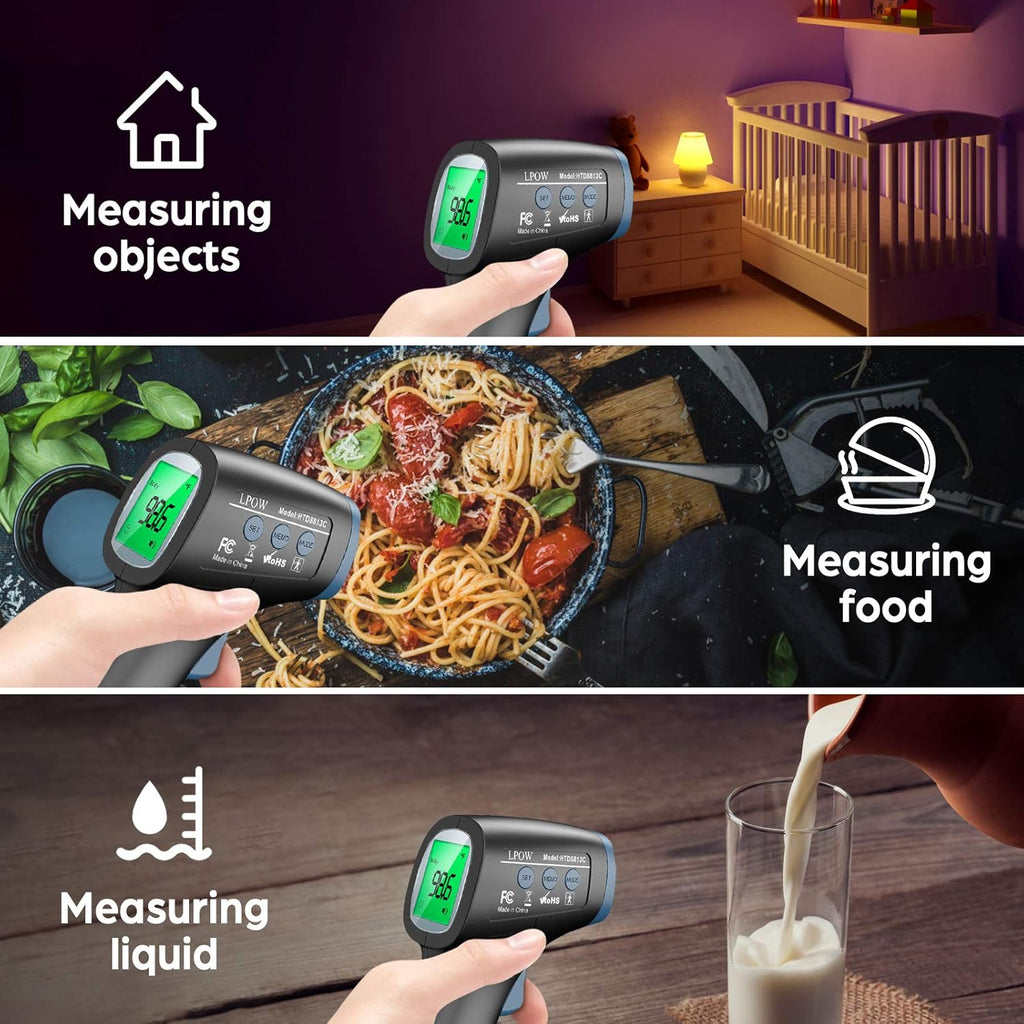 Touchless Infrared Digital Thermometer, Black J311445