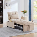 4-in-1 Folding Velvet Sleeper Chair Bed with Storage Pockets V28490