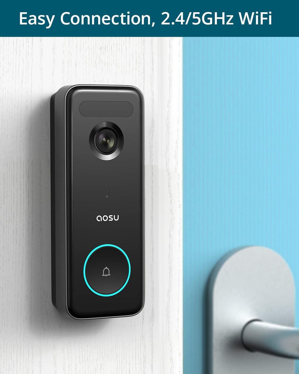 Wireless 5MP Video Doorbell with Homebase Y34486