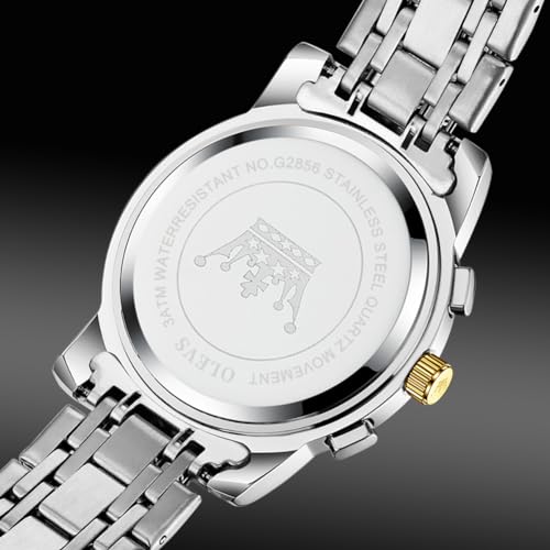 Stainless Steel Analog Quartz Moon Phase Watch N739349