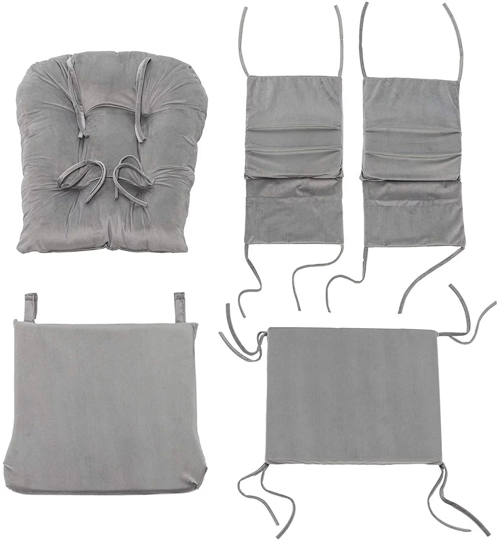 Gray Velvet Glider Rocker Cushion Replacement X3658