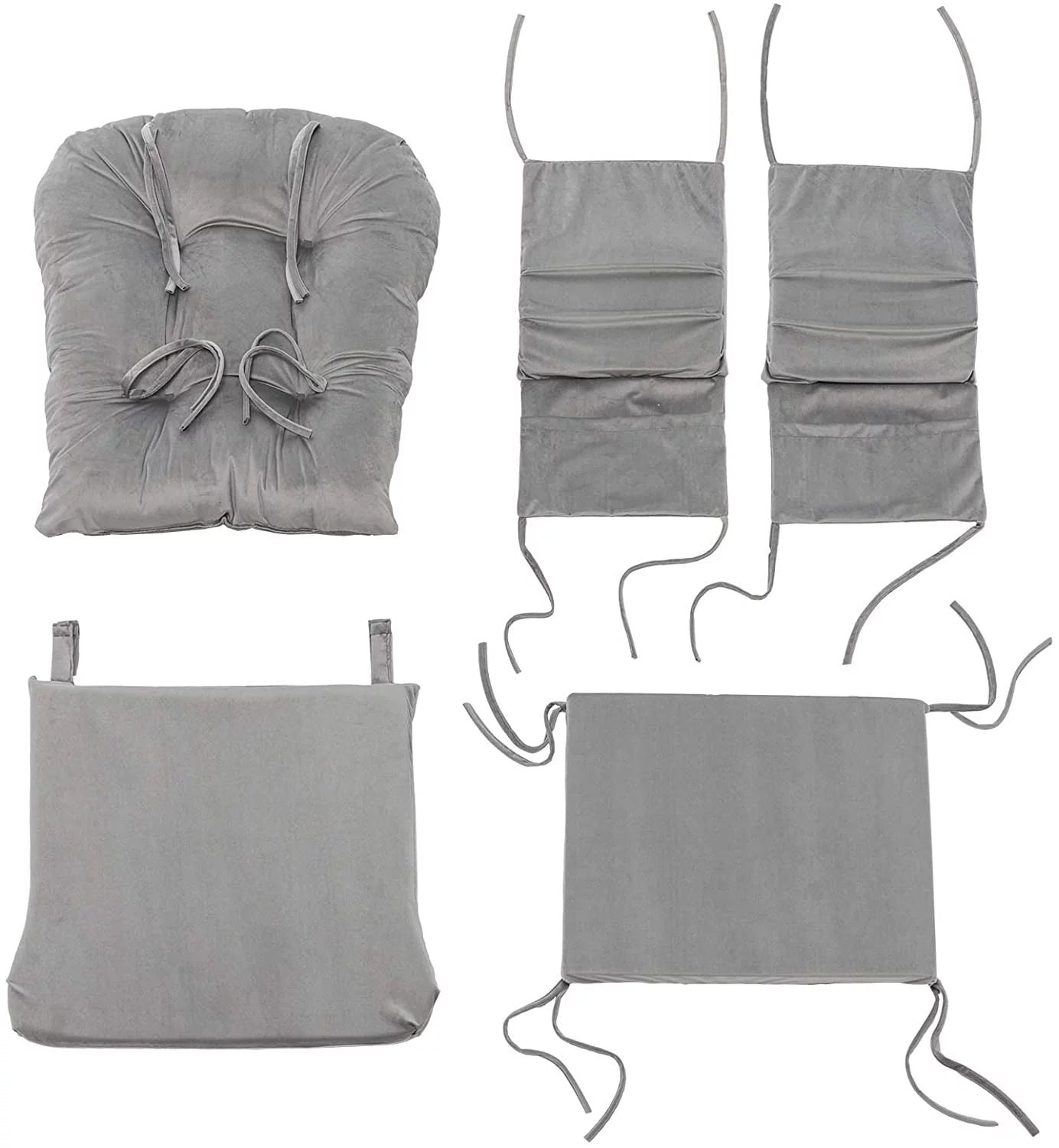 Gray Velvet Glider Rocker Cushion Replacement X3658