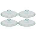 2.5qt French White Clear Fluted Round Glass Lid (4-Pack) R68518