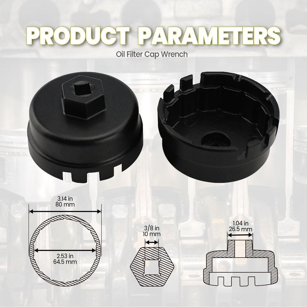 64mm 14 Flute Oil Filter Cap Wrench U4046
