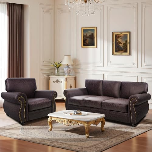 3-Seater Sofa with Removable Cover and Solid Wood Frame J494204