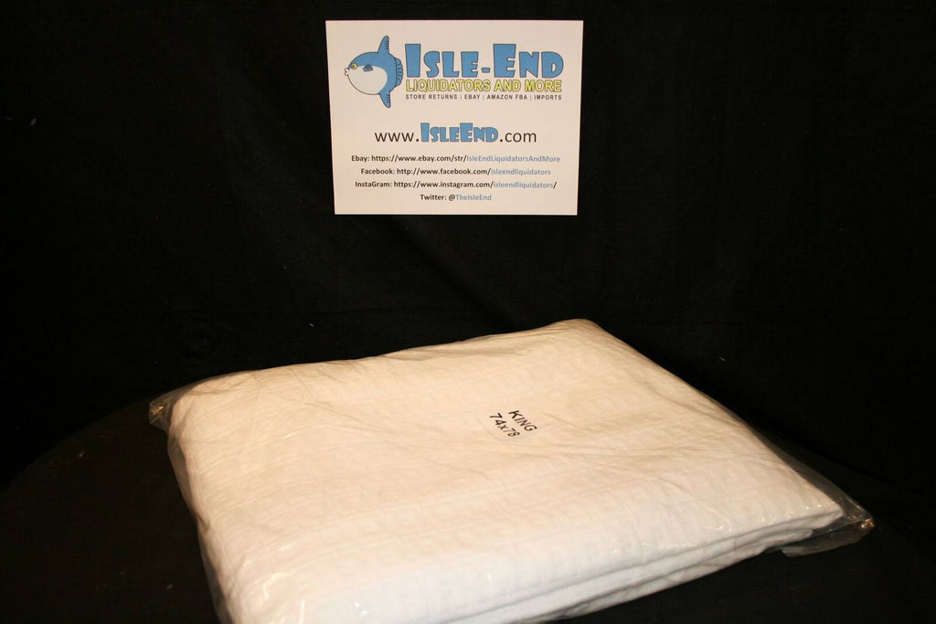 2.5-inch Serene Foam Mattress Topper, King, White C955