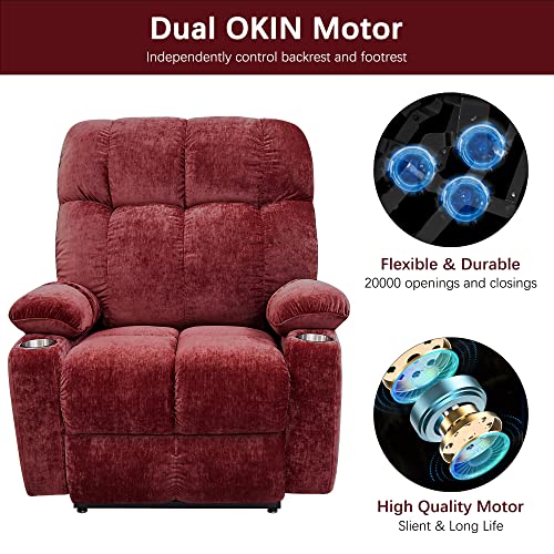Electric Power Lift Recliner Oversize Chair Fabric U668021