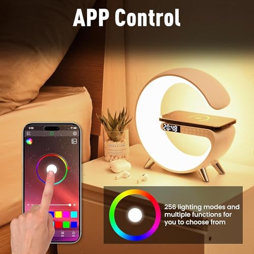 White Smart LED Table Lamp with Wireless Charger F9859