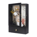 Black 3.2" Deep Shadow Box Display Case with Real Glass and Drawer O23000