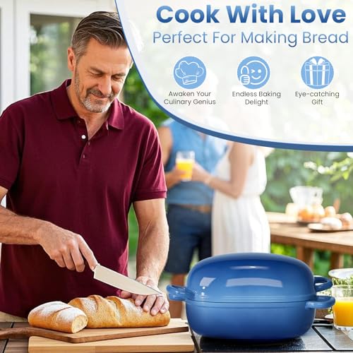Blue Oval Cast Iron 2.5QT Dutch Oven with Lid W354