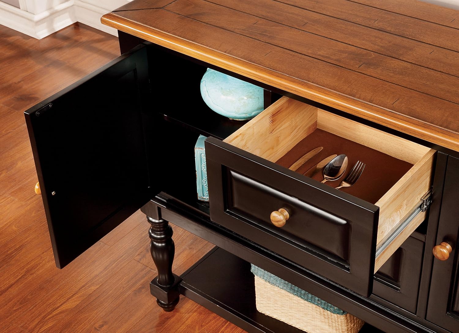 Country Style Duo-Tone Dining Buffet Server R841