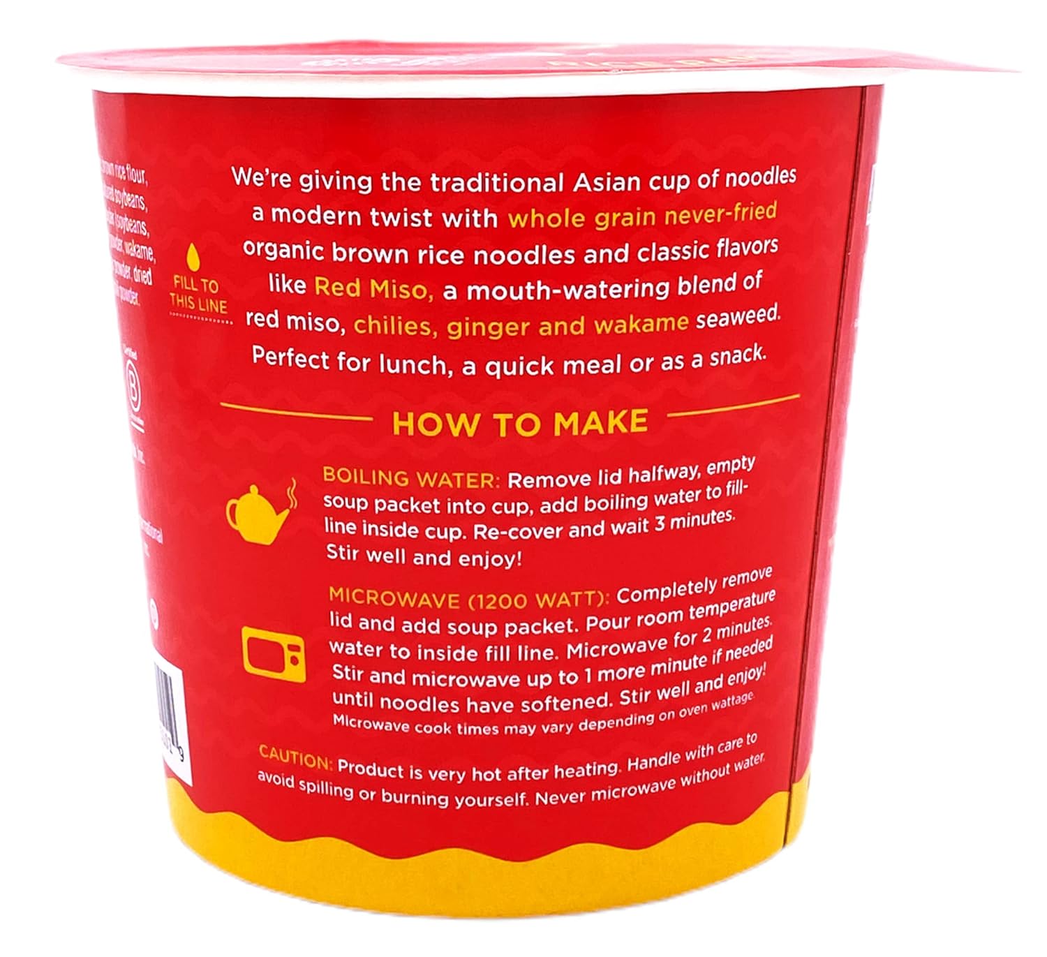 Red Miso Rice Ramen Noodle Soup Cup, 2 OZ K800
