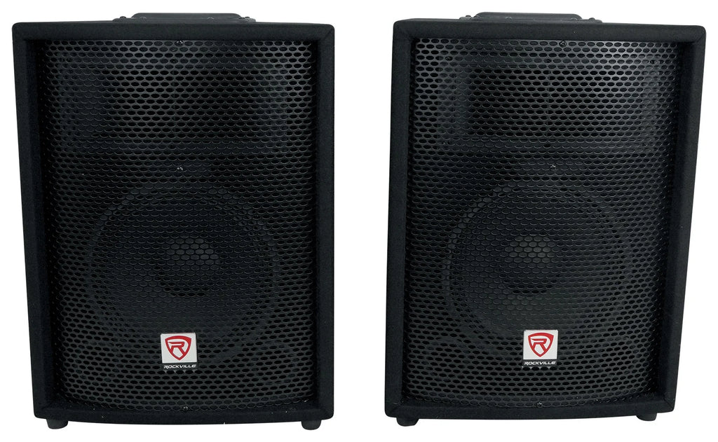 RPG2X10 PA System Mixer Amp 10 inch Speakers Stands Mics Bluetooth M386