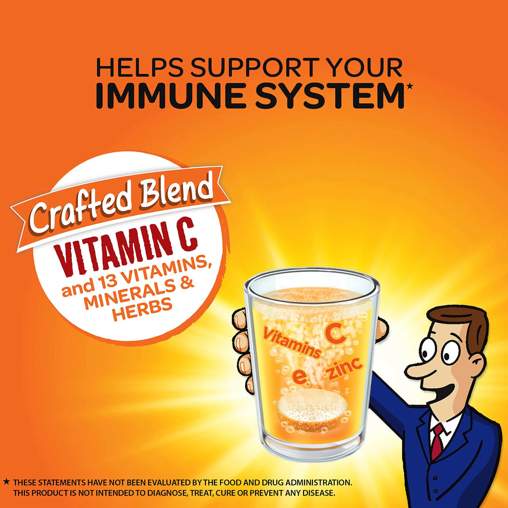 1000mg Vitamin C with Zinc Effervescent Tablets, 36 Tablets, Orange Flavor F91489