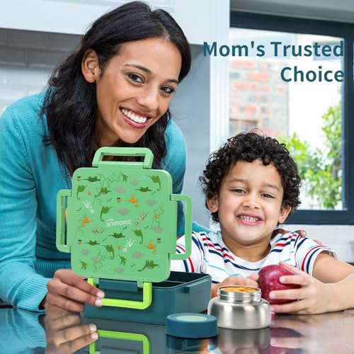 Green Insulated 4 Compartment Bento Box M5692