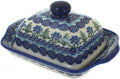 Blue Rose Polish Pottery Charleston Square Butter Dish F942