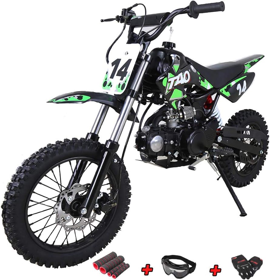 110cc Dirt Bike Pitbike with Gloves, Goggle and Handgrip (Black) I84640