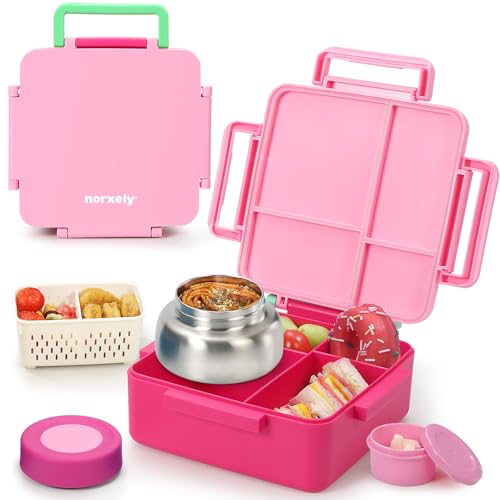 Green Insulated 4 Compartment Bento Box M5692
