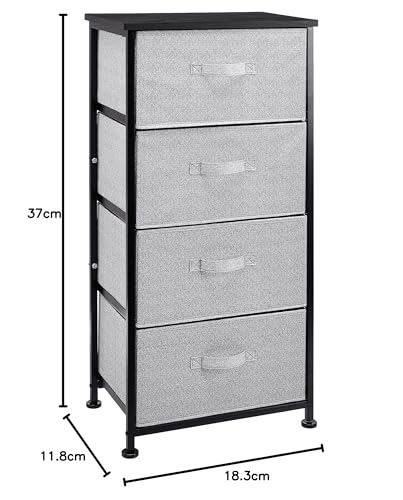 White 4-Drawer Fabric Storage Organizer Unit S620