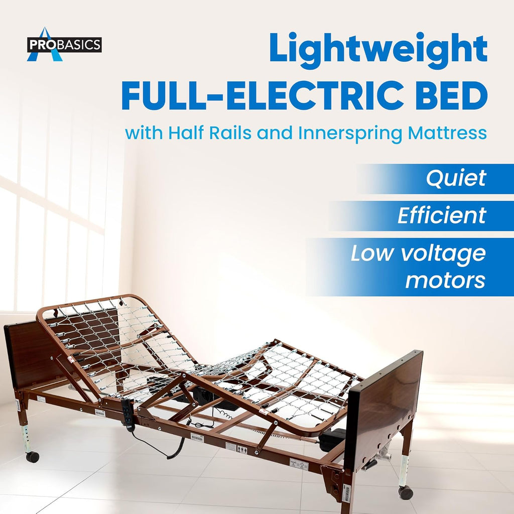 Full Electric Adjustable Hospital Bed with Springs and Motor D48428
